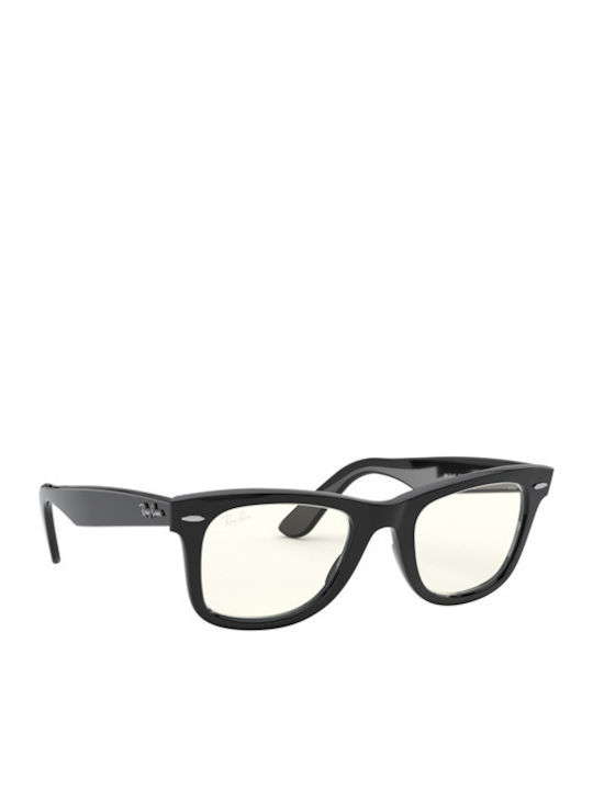 Ray Ban Wayfarer Унисекс Слънчеви Очила с Черна Пластмасова Рамка и Прозрачни Стъкла