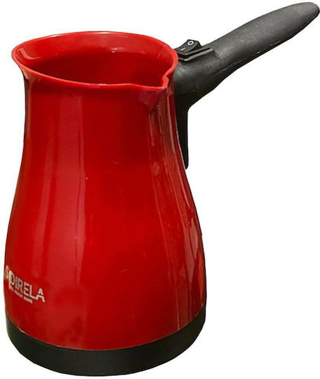 Sidirela Κόκκινο Electric Greek Coffee Pot 500W with Capacity 500ml Red