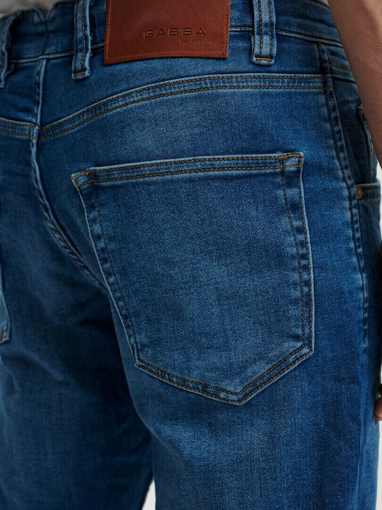 Alex Ανδρικό Παντελόνι Τζιν Ελαστικό με Relaxed Tapered Εφαρμογή Μπλε