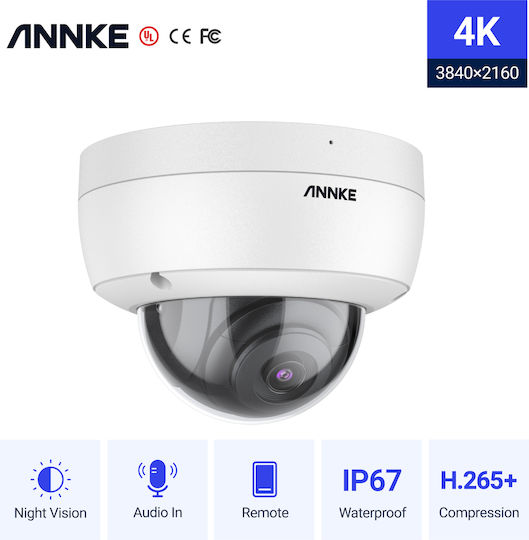 Annke I91BN01 IP Surveillance Camera 4K Waterproof with Microphone and Lens 2.8mm