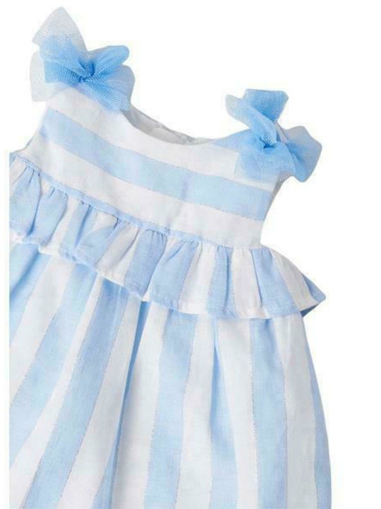 Rochie Fete Fără Mâneci In Set Cu Chilot Albastru Deschis