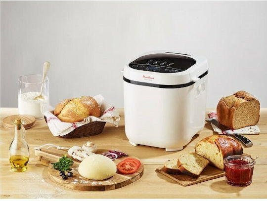 Moulinex Pain Dore Bread Maker 720W with Container Capacity 1000gr and 12 Baking Programs