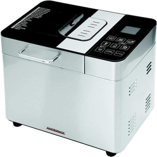 Gastroback 42823 Mașină de pâine cu o putere de 500W și o capacitate de 1000gr cu 18 programe