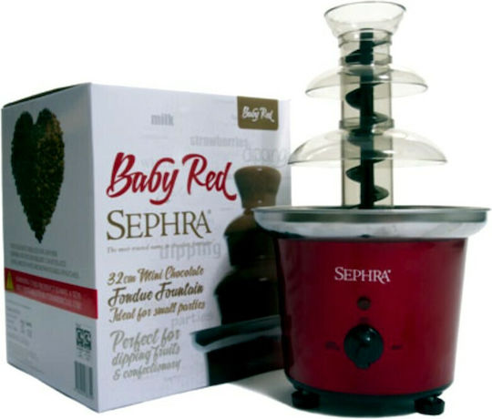 Sephra Red Chocolate Fountain with 3 Flats Baby 220W 19x19x33cm