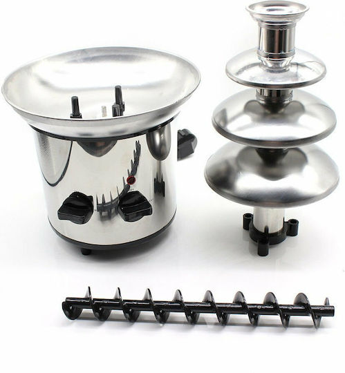 Clatronic Silver Chocolate Fountain with 3 Flats SKB 3248 170W 21x21x39cm