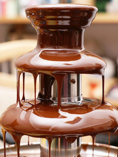 Clatronic Silver Chocolate Fountain with 3 Flats SKB 3248 170W 21x21x39cm