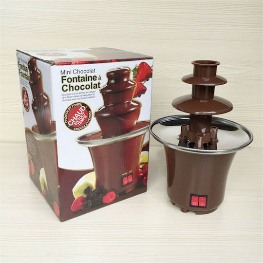 Factory Brown Chocolate Fountain with 3 Flats Mini Fondue 65W 14.5x14.5x21.5cm