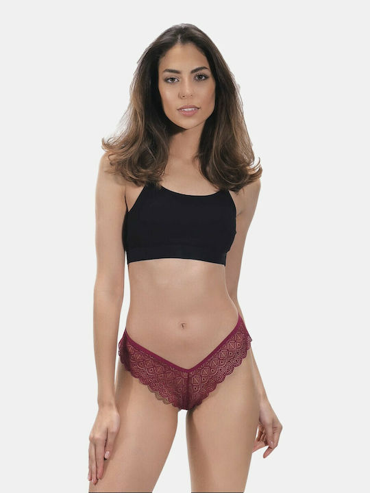 Women's Brazil with Lace Purple