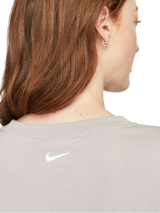 Sportswear Mini Αθλητικό Φόρεμα Μακρυμάνικο Μπεζ