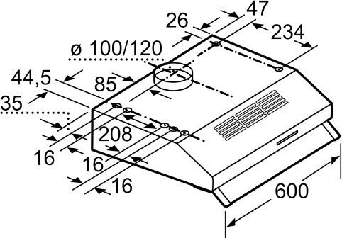 Bosch Ελεύθερος Απορροφητήρας 60cm Λευκός