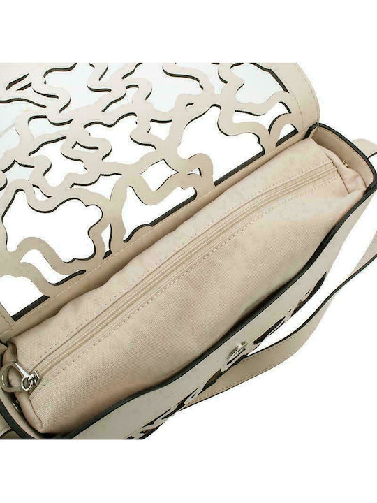 Amaya Kaos Shock Women's Shoulder Crossbody Bag Made Of Artificial Leather Beige