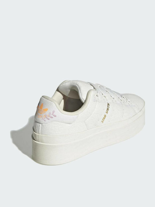 Stan Smith Bonega Damen Flatforms Sneakers Crystal White / Worn White / Off White