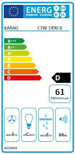 Karag Chimney Vent Hood 90cm Black