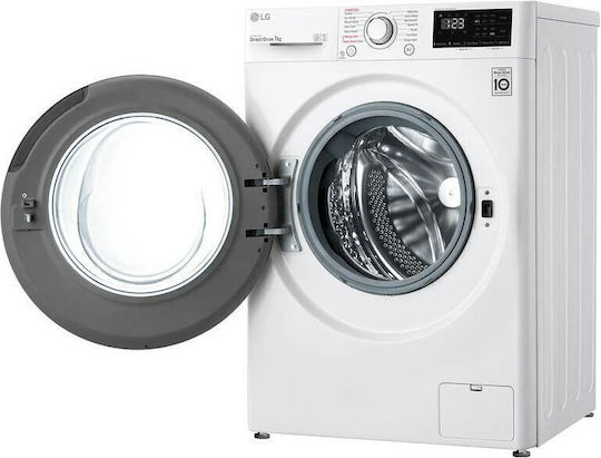 LG Πλυντήριο Ρούχων 7kg με Τεχνολογία Ατμού 1200 Στροφών Inverter Direct Drive F2WV3S7S3E