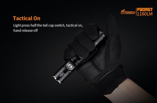 Fitorch Rechargeable Flashlight LED IPX8 with Maximum Brightness 1180lm P20RGT Black