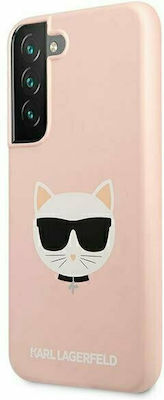 Karl Lagerfeld Choupette Head Coperta din spate Silicon Roz (Galaxy S22+ 5G - Galaxy S22+ 5G) KLHCS22MSLCHPI