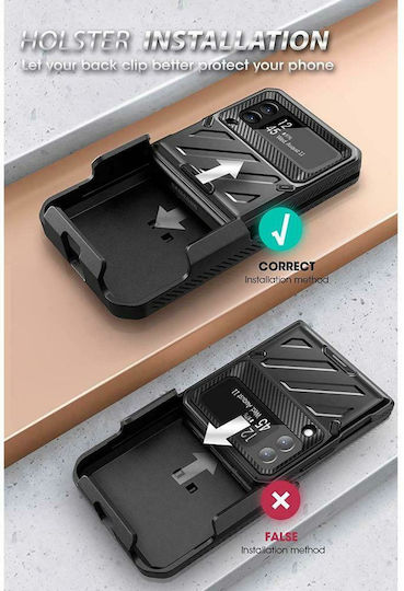 Supcase Unicorn Beetle Pro 360 Vollschutz Kunststoff Schwarz (Galaxy Z Flip3 5G)