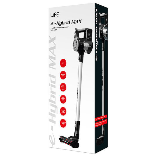 Life E-Hybrid Max Reîncărcabilă Aspirator 2 în 1 Stick & De Mână 22.2V Neagră