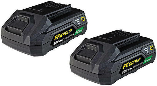 FFG 46566 Set Schlagbohrschrauber & Schlagschraubendreher Brushless 20V mit 2 Batterien 2Ah und Hülle