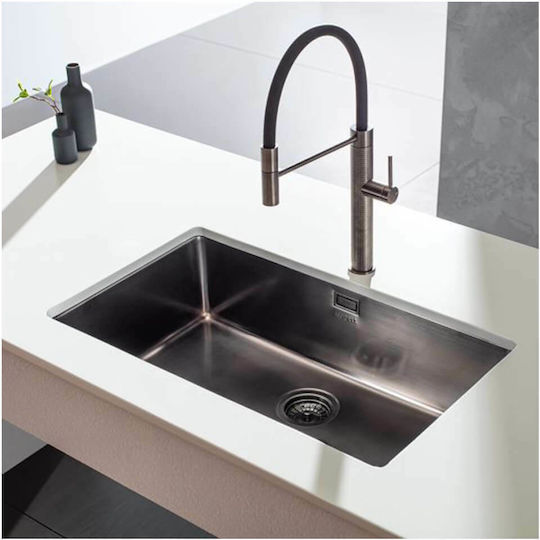 Apell Metamorfosis MEM71-411 Unterbau Spüle Inox Gebürstet B75xT44cm PVD Black