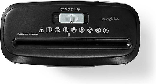 Nedis Strip Cut 6-Sheet Paper Shredder