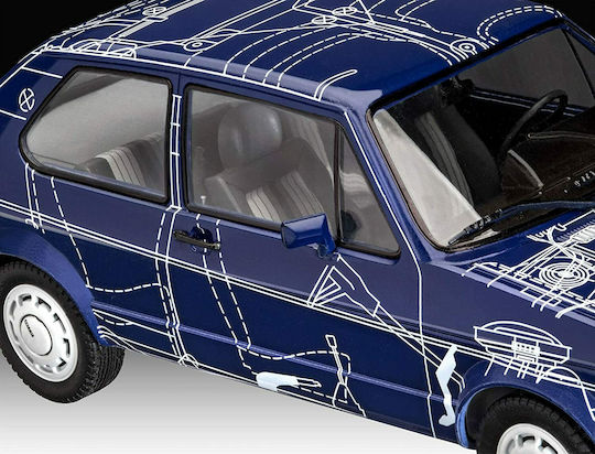 Revell Volkswagen Golf Gti "Builders Choice" Figurină de Modelism Mașină 121 Piese la Scară 1:24 cu Lipici și Culori 15.4cm.