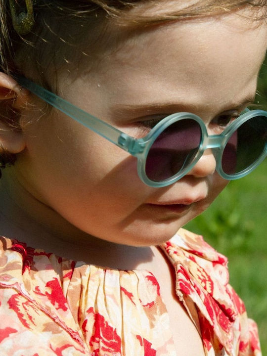 KiETLA Woam Round Baby Sunglasses Blue Sky for 0-2 Years