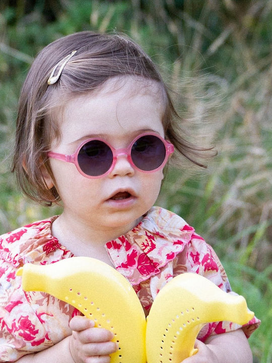 KiETLA Woam Round Kids Sunglasses Strawberry for 4-6 Years