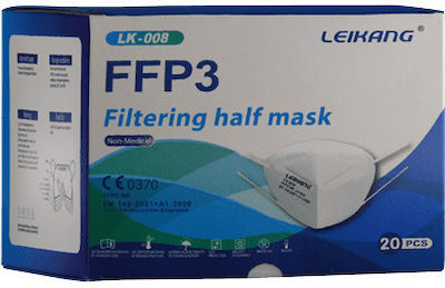 Leikang LK-008 Disposable Protective Mask FFP3 White 80pcs