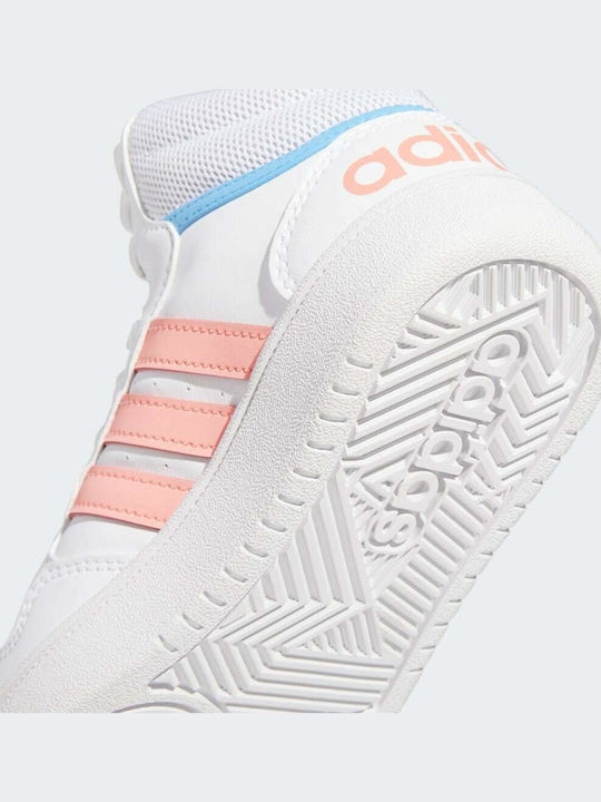 Hoops Hoops Mid 3.0 K Kids Sports Shoes Basketball with Laces Cloud White / Acid Red / Sky Rush