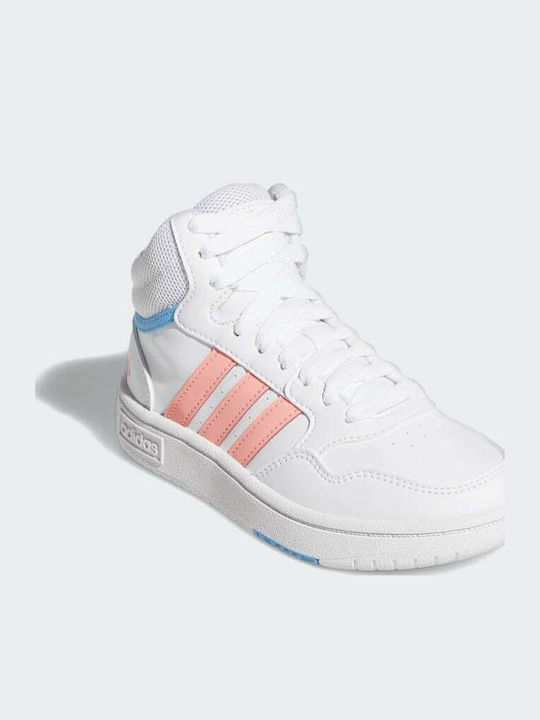 Hoops Hoops Mid 3.0 K Kids Sports Shoes Basketball with Laces Cloud White / Acid Red / Sky Rush