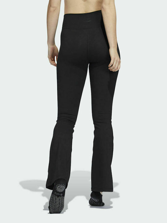 Adidas Studio Yoga Frauen Lang Leggings Hochgeschnitten Schwarz