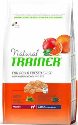 Natural Trainer Adult Medium 12kg Dry Food for Adult Dogs of Medium Breeds with Rice and Chicken