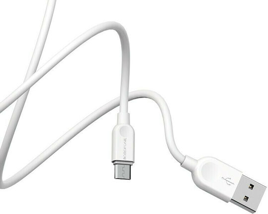 Borofone BX14 Regulär USB 2.0 auf Micro-USB-Kabel Weiß 3m 1Stück