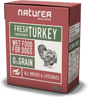 Naturea Canned Grain Free Wet Dog Food with Turkey and Chicken 1 x 400gr