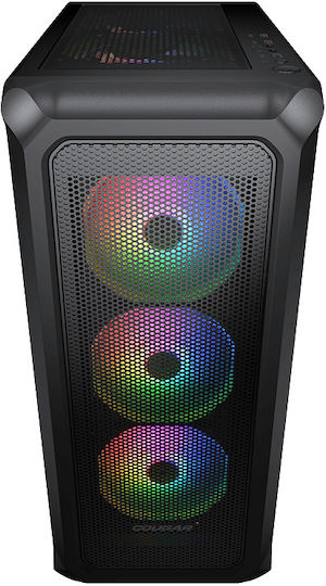 Cougar Archon 2 Mesh RGB Gaming Midi Tower Κουτί Υπολογιστή με Πλαϊνό Παράθυρο Black