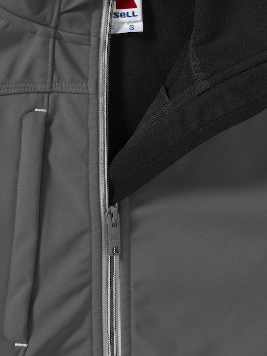Bionic R-410F-0 Women's Short Sports Softshell Jacket Waterproof and Windproof for Winter Gray