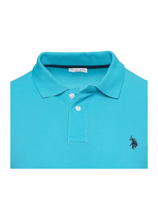 Institutional Polo Short Sleeve Blouse Light Blue