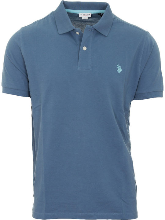 Institutional Polo Short Sleeve Blue T-Shirt