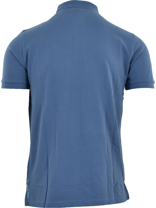 Institutional Polo Short Sleeve Blue T-Shirt