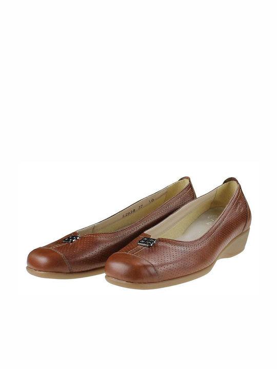 Boxer Leder Damen Loafers in Tabac Braun Farbe