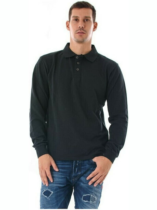 27-300120 Polo Long Sleeve Blouse Black