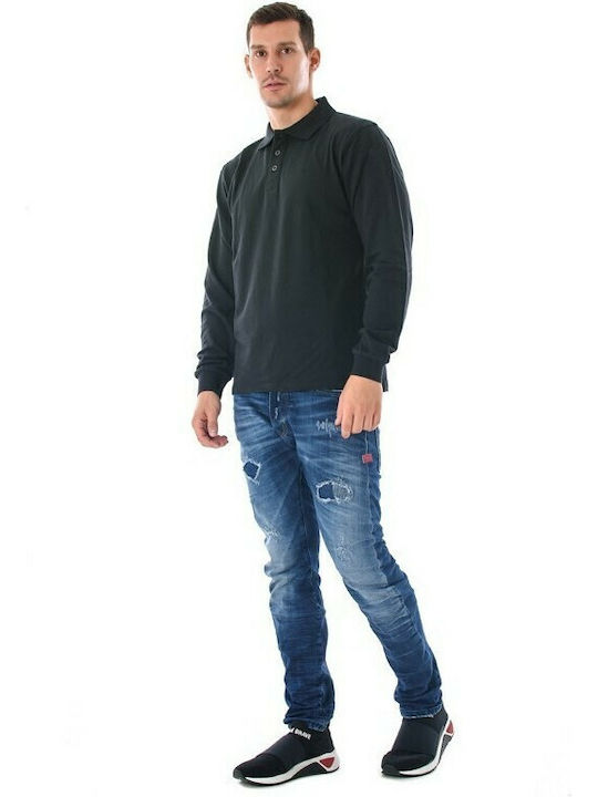 27-300120 Polo Long Sleeve Blouse Black