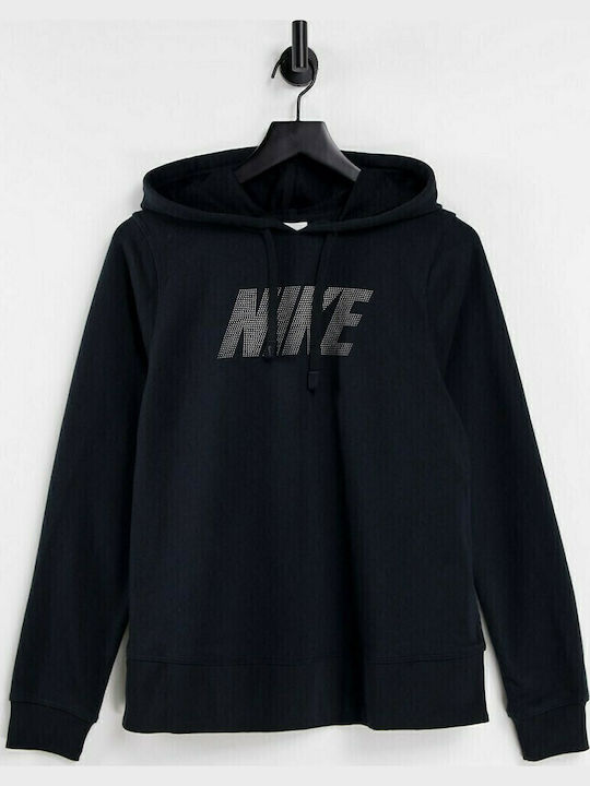 Dri-Fit Lang Damen Sweatshirt mit Kapuze Schwarz