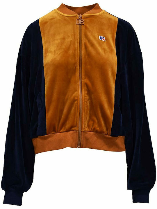 Ellie Women's Sweatshirt Jacket Velvet Brown