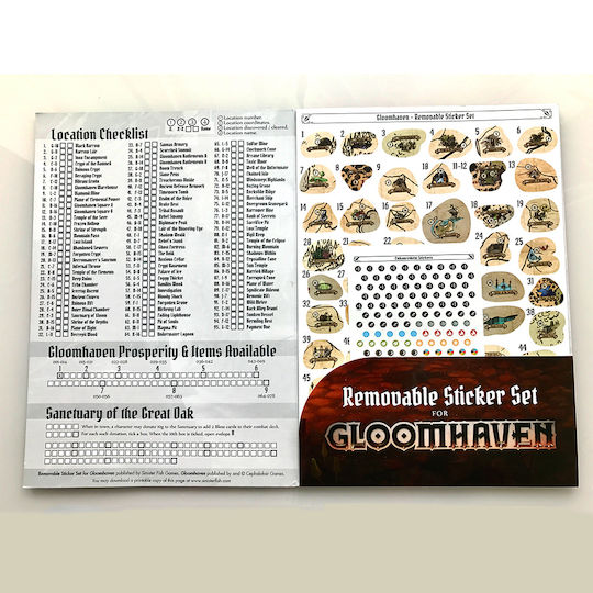 Cephalofair Gloomhaven Jaws of the Lion Removable Sticker Set & Map Figure Accessory"