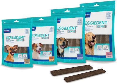 Virbac VeggieDent Fresh Medium Dog Dental Stick against Bad Breath for Medium Breeds 224gr 15τμχ