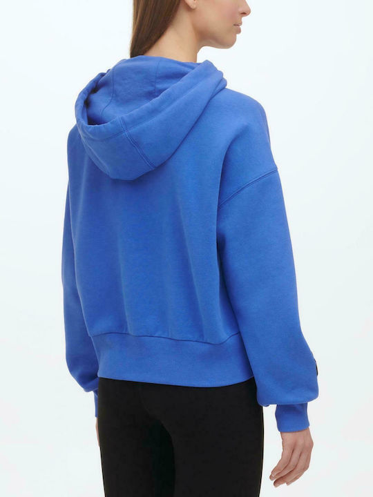 DKNY Women's Hooded Sweatshirt Blue