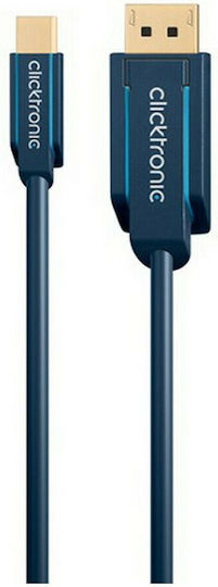 Clicktronic Cable DisplayPort male - mini DisplayPort male 1m Μπλε (70737)