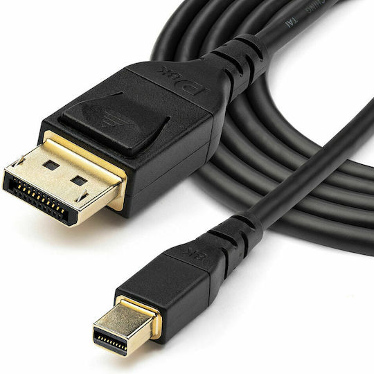 StarTech Cable DisplayPort male - mini DisplayPort male 2m Μαύρο (DP14MDPMM2MB)